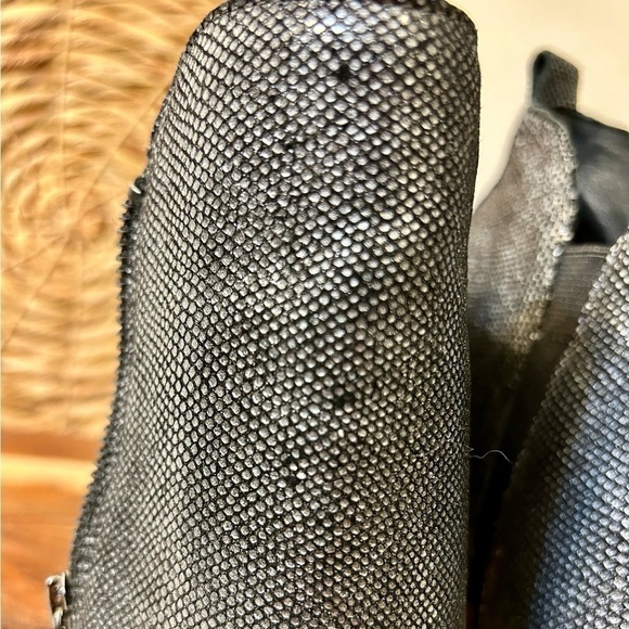 Donald J. Pliner Edyn Metallic Block Heel Ankle Boots - Picture 15 of 15